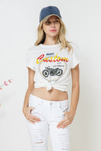 Load image into Gallery viewer, Biker Distressed Graphic Tee