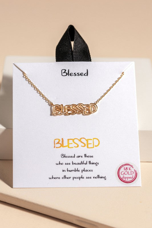 Be Blessed Necklace - Gold