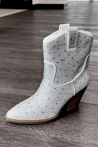 Stop And Stare Booties - White