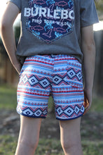 Load image into Gallery viewer, Burlebo Youth Swim Trunks Patriotic Aztec