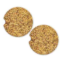 Save The Day Car Coasters-Gold Glitter