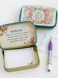 Natural Life Tin I Will Not Worry Prayer Box