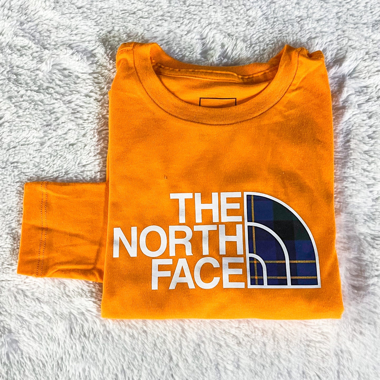 The North Face Boys’ Long-Sleeve Graphic Cone Orange