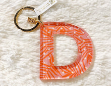 Load image into Gallery viewer, Patterned Initial Keychain