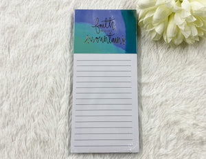 Mary Square Magnetic Notepad Faith Moves Mountains