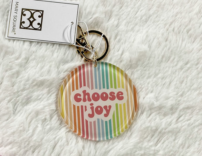 Mary Square Acrylic Keychains Choose Joy