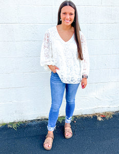 Ally Corded Lace Top-Off White
