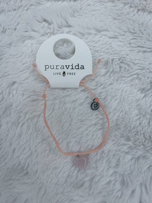 Puravida Stone Heart Rosequartz Bracelet