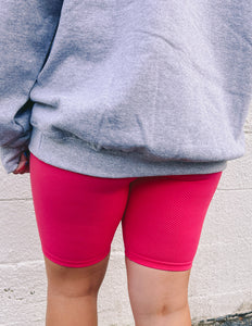 The Pop Biker Shorts-Hot Pink