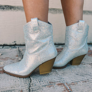 Stop And Stare Booties - Silver