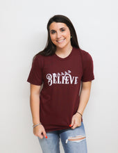 Load image into Gallery viewer, Believe Graphic Christmas Tee