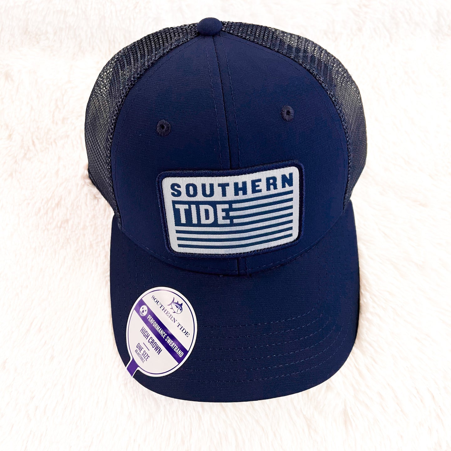Southern Tide Men's Tonal Flag Patch Perf Trucker Hat