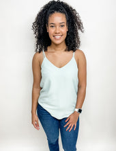 Load image into Gallery viewer, Gabby V-Neck Woven Cami-Sage