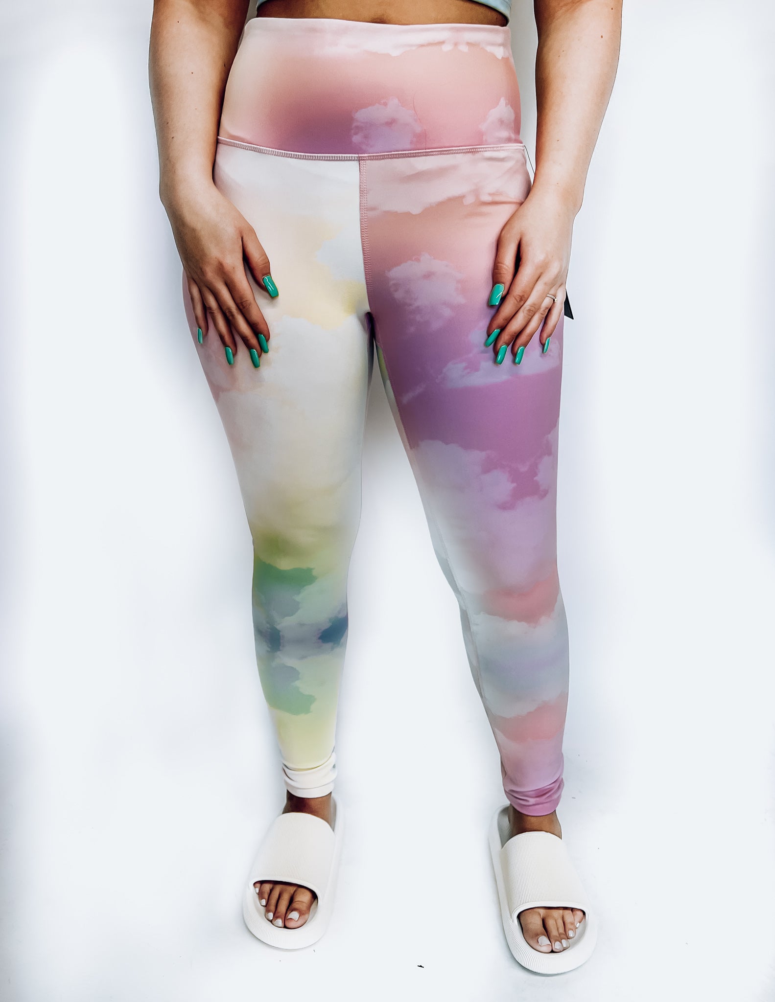 Rainbow Cloud High-Waist Leggings – Fashion Allie