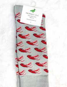 Properly Tied Men's Lucky Duck Socks - Crawfish