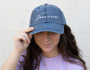 Jesus Is King Embroidered Cap