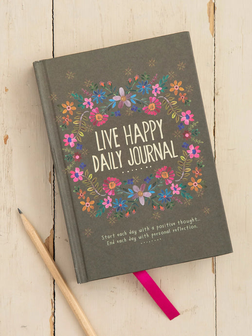 Natural Life Live Happy Daily Journal