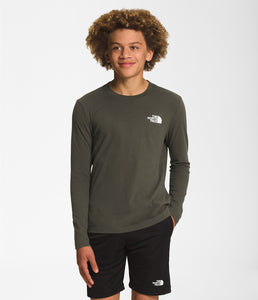 The North Face Boys’ Long-Sleeve Graphic Taupe Green