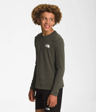 Load image into Gallery viewer, The North Face Boys’ Long-Sleeve Graphic Taupe Green
