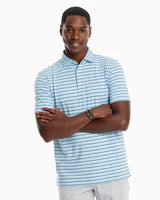 Southern Tide Men's SS Ryder Mastic Stripe Heather Perf Polo