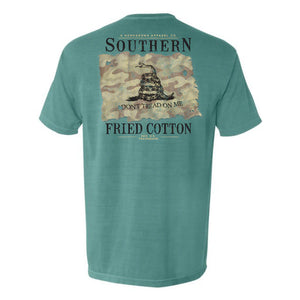 Southern Fried Cotton Don't Tread Camo Flag SS Tee
