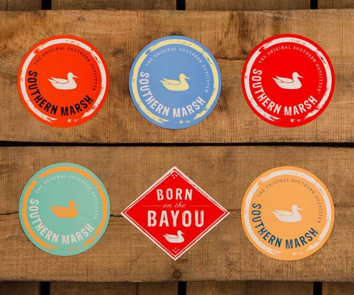 Southern Marsh Born In The Bayou Sticker