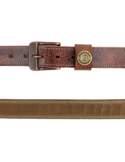 Over Under The Field Tan Waxed Canvas Belt