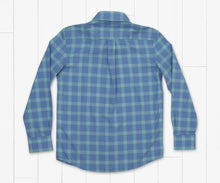 Load image into Gallery viewer, Southern Marsh Youth Calabash Performance Dress Shirt Mint &amp; French Blue