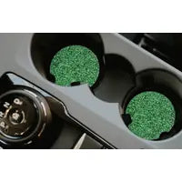 Load image into Gallery viewer, Save The Day Car Coasters-Green Glitter