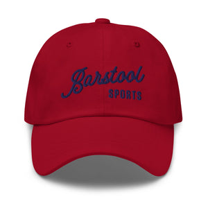 Barstool Sports Script Dad Hat - Cranberry
