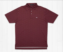 Load image into Gallery viewer, Southern Marsh Pick Six Performance Polo-Maroon &amp; Gray