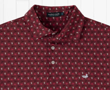 Load image into Gallery viewer, Southern Marsh Pick Six Performance Polo-Maroon &amp; Gray