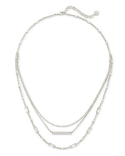 Load image into Gallery viewer, Kendra Scott Addison Multi Strand Necklace Silver Metal