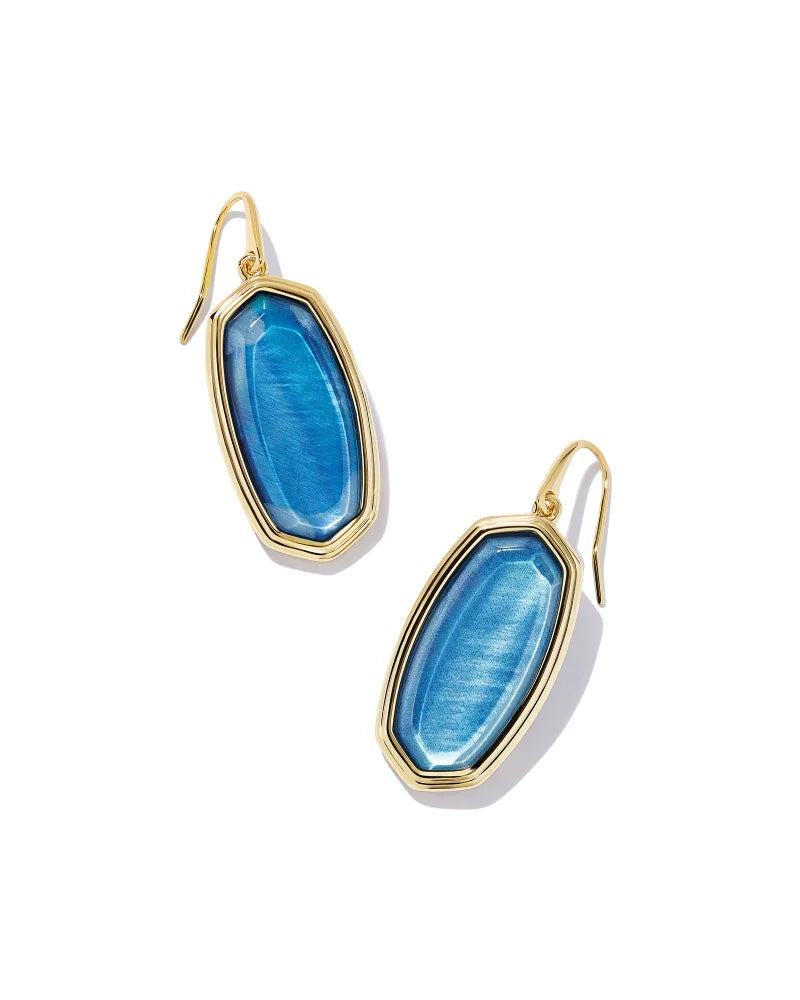 Kendra Scott Framed Elle Drop Earrings Blue – Versatile Boutique