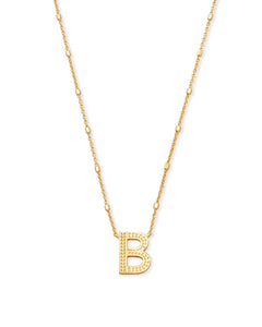 Letter Pendant Necklace - Gold