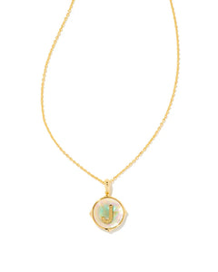 Kendra Scott Letter Disc Reversible Pendant Necklace