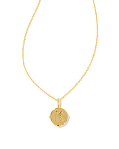 Kendra Scott Letter Disc Reversible Pendant Necklace