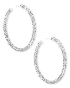 Maggie 2.5' Hoop Earrings Silver