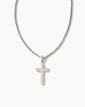 Load image into Gallery viewer, Kendra Scott Men&#39;s Cross Necklace Oxidized Sterling Silver
