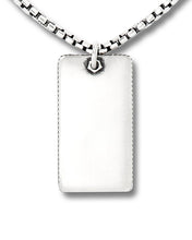 Load image into Gallery viewer, Kendra Scott Men&#39;s Dog Tag Necklace Oxidized Silver