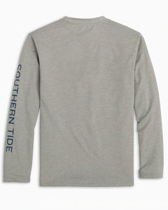 Southern Tide Youth Long Sleeve Lined Skipjack Heather Performance Tee