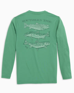 Southern Tide Youth Spotted Trout Perf Long Sleeve Tee