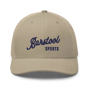 Barstool Sports Script Trucker Hat - Khaki