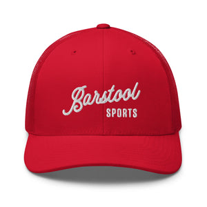 Barstool Sports Script Trucker Hat - Red