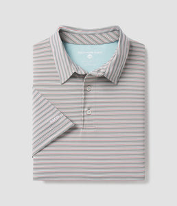 Southern Shirt Co. Men's Augusta Stripe Polo Mulligan Gray
