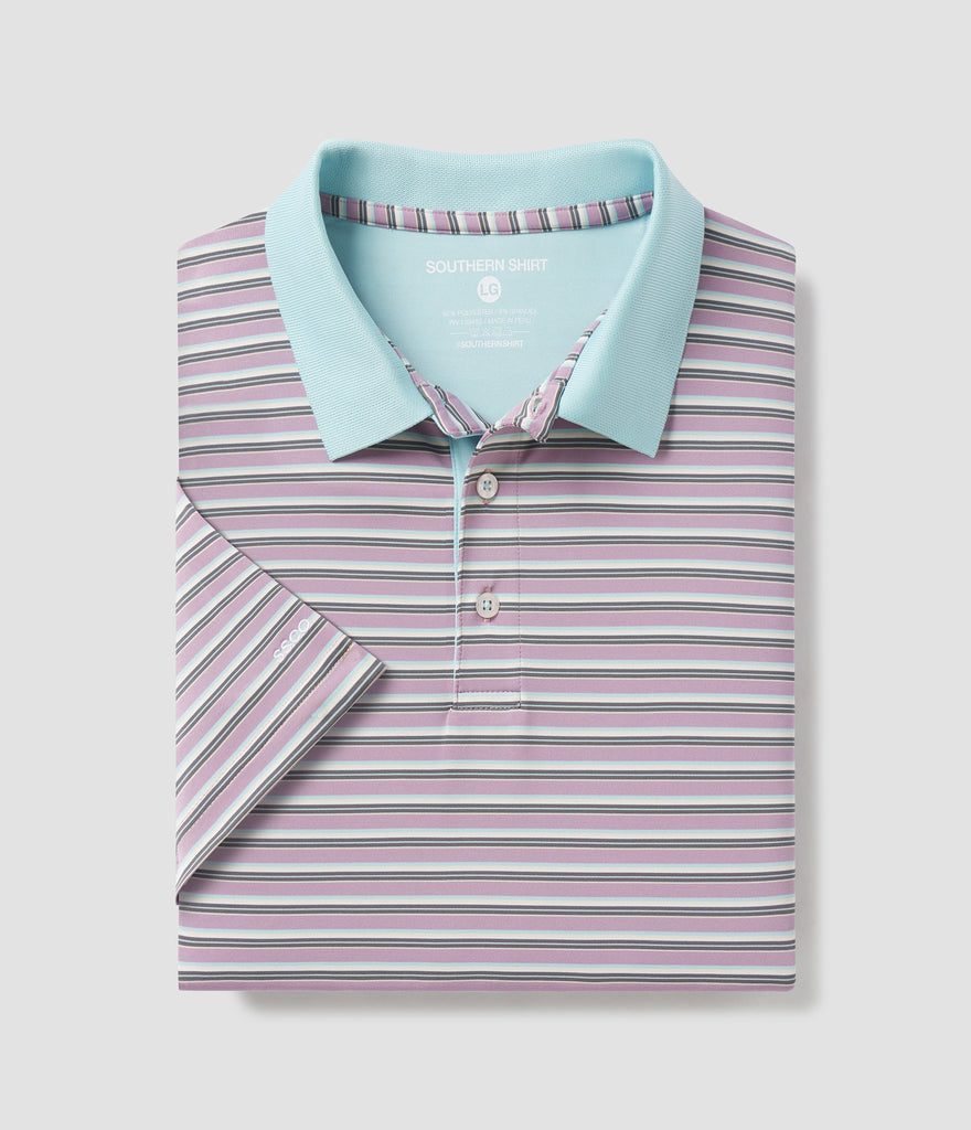 Southern Shirt Co. Men's Somerset Stripe Polo Daybreak