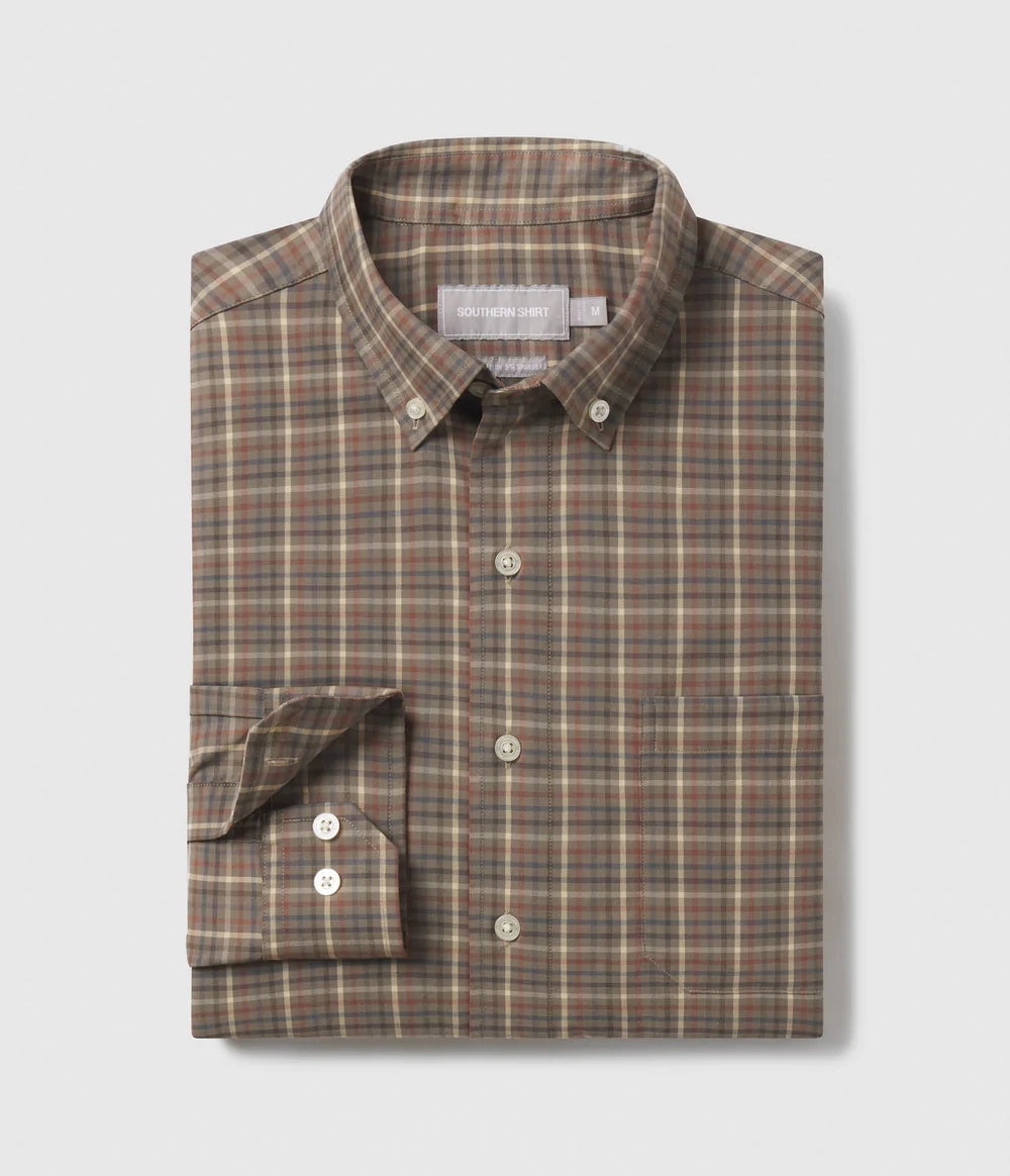 Southern Shirt Company Samford Check LS Dress Shirt Deep Forest