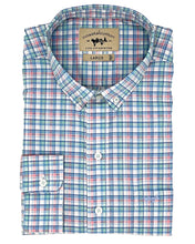 Load image into Gallery viewer, Coastal Cotton Spring Plaid Woven LS Dress Shirt
